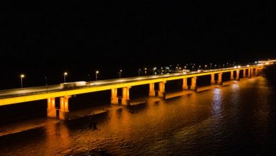 Фото - Мост через Волгу на трассе М-7 в Татарстане оборудовали архитектурной подсветкой